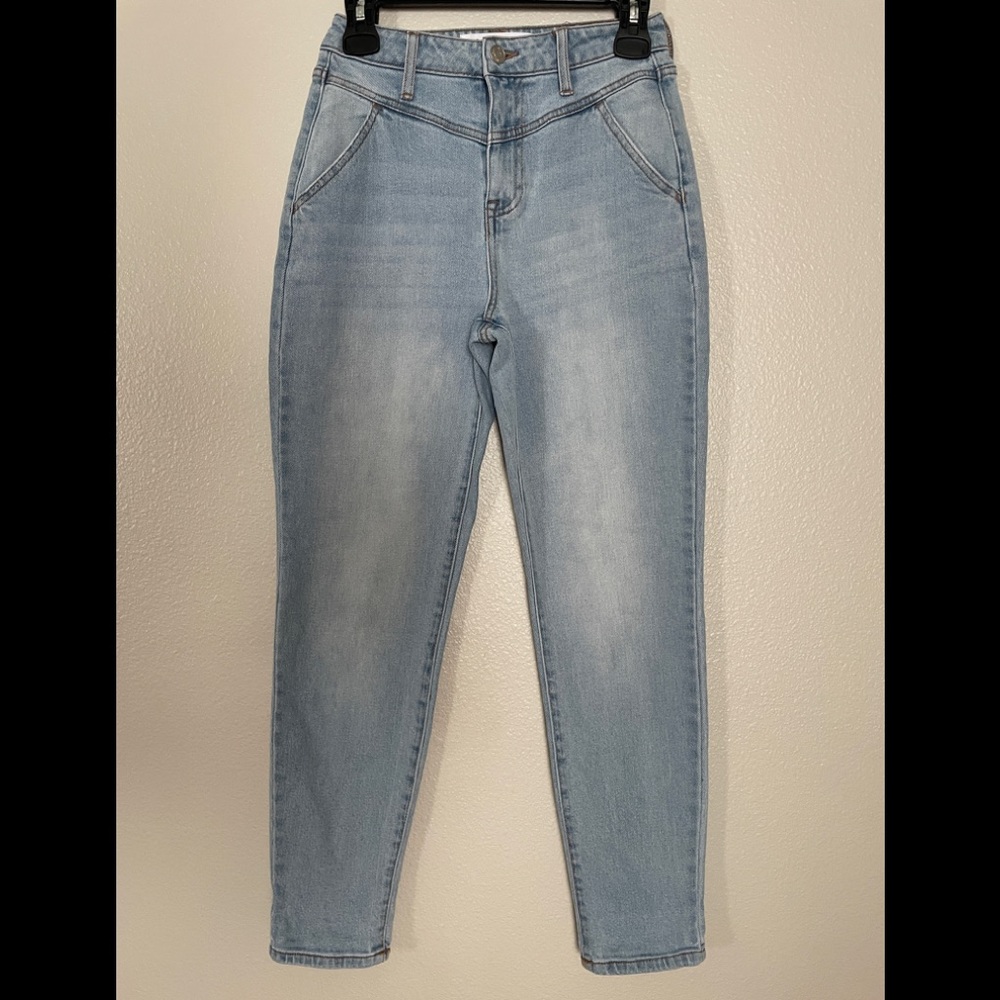 RSQ size 0 jeans, mom jean, light wash
